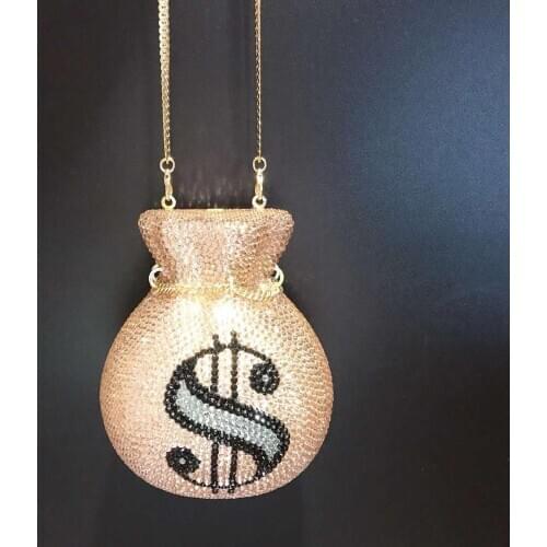 Latest Women Luxury Bridal Wedding Handbags Purses Clutches bags Evening Bag Rhinestone Bag Metallic Diamonds clutch purse blue