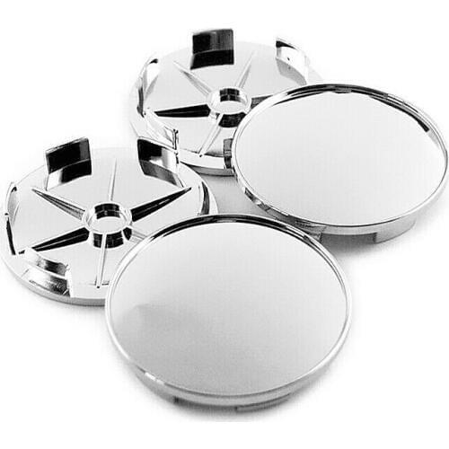 New 4PCS Silver Plating ABS Decorative Cover Car Wheel Center Hub Caps 68mm/63mm