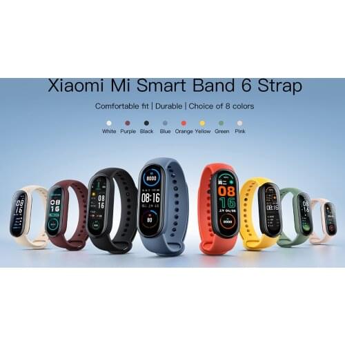 Original Xiaomi Mi Band 6 Strap Silicone Wristband Bracelet Xiaomi Mi Band6 Miband replacement Wrist Strap Xiomi Mi Band 6 Strap