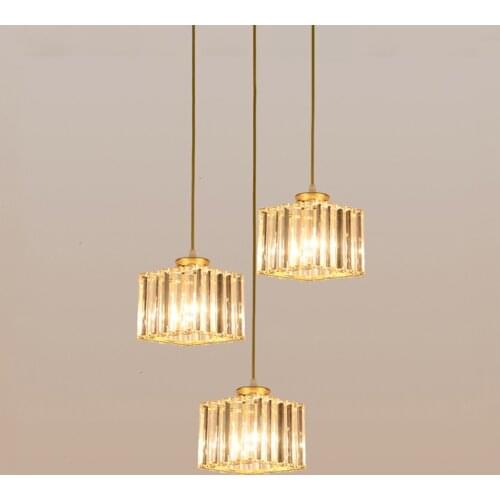 Modern Crystal Led Hanging Light Chandelier Lighting for Dining Room Stairs Luxury Nordic Chandelier Lamp Bedroom Kitchen