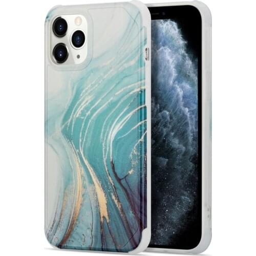 TPU Marble Phone Case For iPhone 12 5.4" 6.1" 6.7" 11 Pro Max X XS Max Plating Geometric Silicone Soft Protective Shell