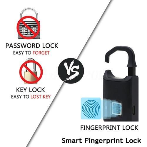 Drawer/Diary-padlock Smart-Fingerprint-Lock Battery-Rechargable USB-Port Small/Portable/keyless electronic lock Anti-burglar