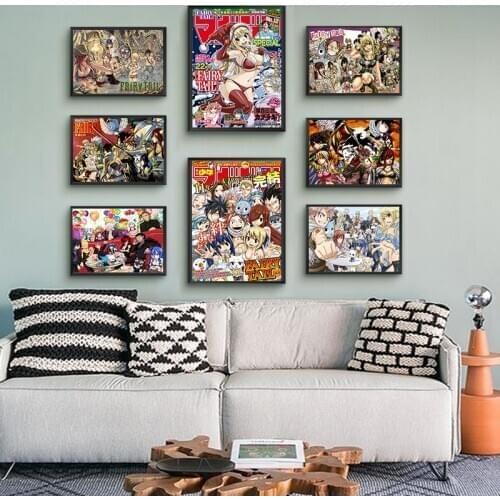 Japanese Anime Canvas Fairy Tail HD Prints Posters and Prints Wall art Decorative Picture Canvas Painting For Living Room Home