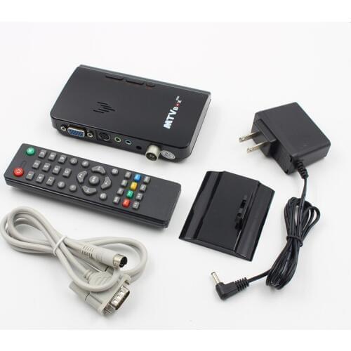 LCD CRT VGA External TV Tuner PC BOX Receiver Tuner HD 1080P Speaker TV Box With Remote Control