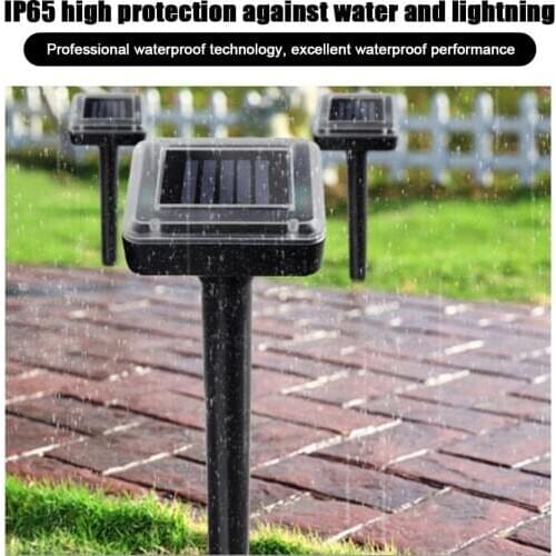2/4PCS Solar Powered Ultrasonic Pest Reject Mouse Mole Insect Pest Rodent Repellent Anti Mosquito Snake Bird Garden Supplies