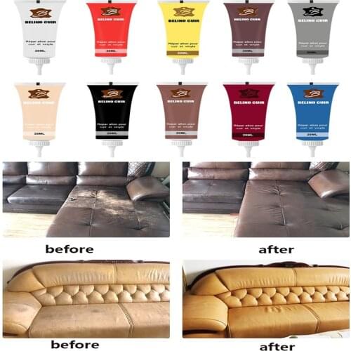 20ml Leather Repair Gel Car Seat Home Leather Complementary Repair Colorful Repair Refurbishing Cream Paste Leather Clean Helper