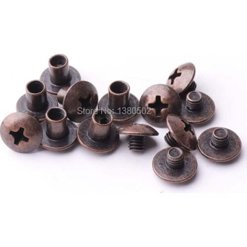 20sets 10mm copper color Double-sided rivets metal garment rivet for Belt Bag DIY accessories