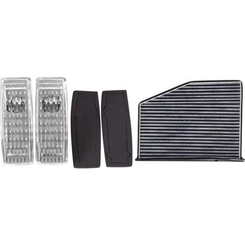 2Pcs Car Fender Turn Signal Light Indicator White & 1 Pcs CP939 (CUK2939)Cabin Air Filter Includes Activated Carbon