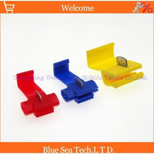 300pcs Red&Blue&Yellow KW-3+KW-4+KW-5 Scotch Lock Quick Splice Wire Connector for car ROHS