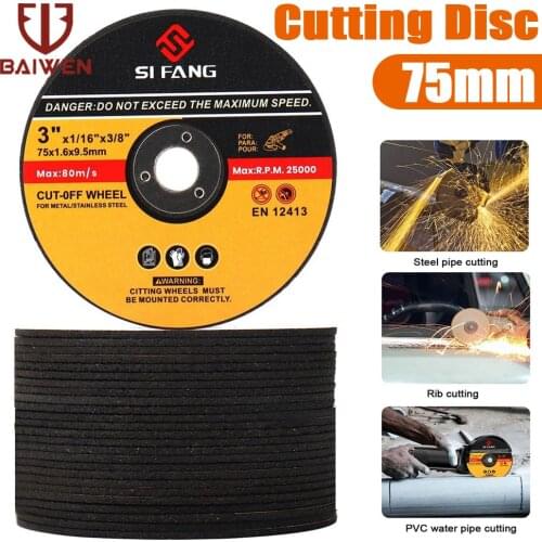 5-50pcs 3 Inch Metal Cutting Disc Resin Cut Off Wheels Fiber Circular Saw Blades For Metalworking 75*1.8*10mm