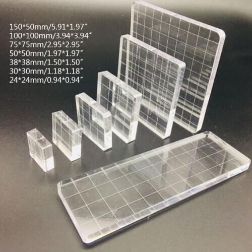 7pcs High Transparency Acrylic Block DIY Crafts Seal Stamp Scrapbooking Album