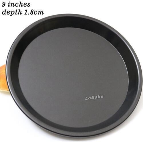 9 inches 1.8cm depth nonstick aluminium metal round shape shallow pizza pans stones pie pancake cheesecake mold tin DIY bakery