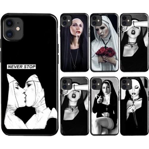 Sexy Sister Nun Girl Case For iPhone 8 6S 7 Plus SE 2020 Cover For iPhone XR X XS 11 12 Pro Max mini Coque