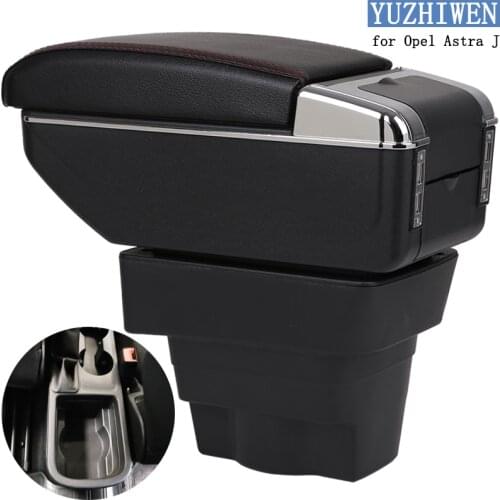 For Opel Astra Armrest Box Opel Astra J Universal Car Central Armrest Storage Box cup holder ashtray modification accessories