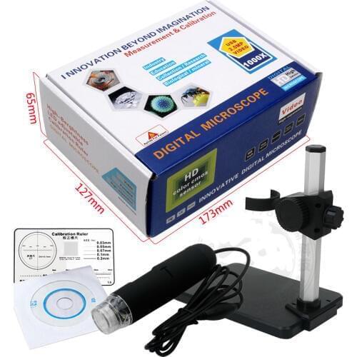 Newest 500X 1000X 8 LED Digital Microscope USB Endoscope Camera Microscopio Magnifier Electronic Microscope +Stand