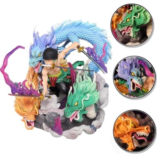 Anime Figure One Piece Noronoa Zoro 18cm Action Figure Toys For Children Gift Collectible Gift Santoryu Zoro Version Model