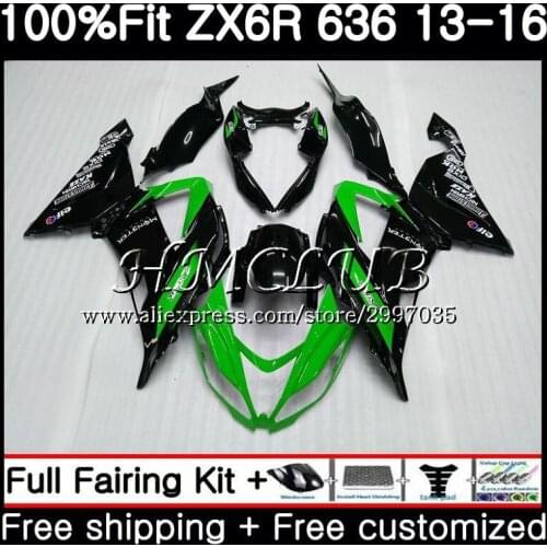 Injection Green black For KAWASAKI NINJA ZX-636 ZX-6R 2013 2014 2015 2016 52HC.3 ZX 636 600CC ZX 6R ZX6R 13 14 15 16 Fairings