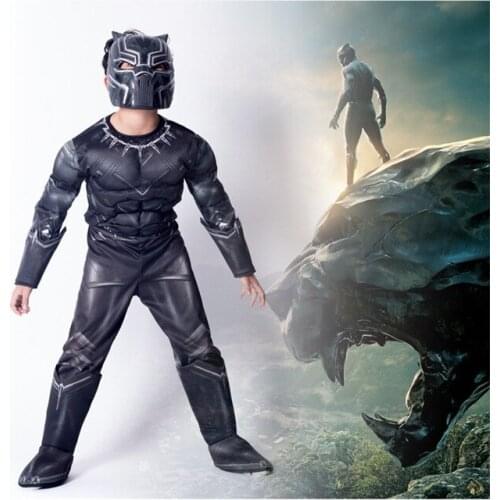 Wakanda panther T'Challa Cosplay costume Halloween Masks Realistic children Party clothing