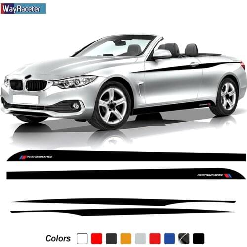 M Performance Side Stripes Skirt Sticker Door Upper Waist Line Body Decal For BMW 4 Series F32 Coupe F33 428i 435i Accessories