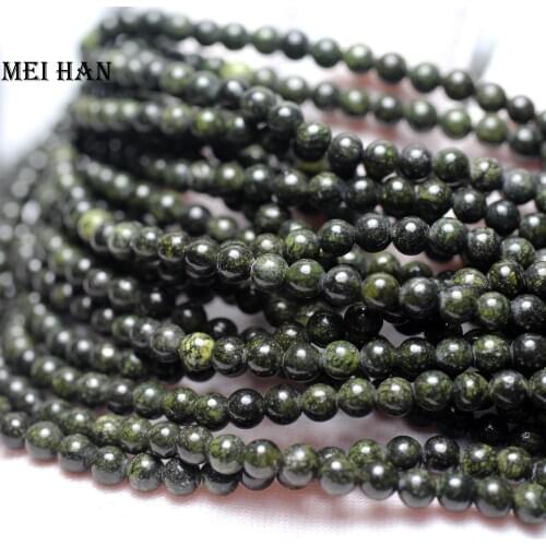 Meihan (5strands/set) natural 4.5mm russian serpentine round stone beads for jewelry making design