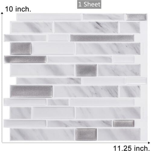 Peel and stick wall tile mosaic backsplash kitchen wallpaper home decoration stone wall tiles with epacket free shipping