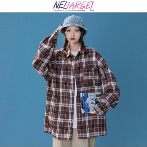 NELLARGEL Check Blouses