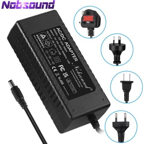 Nobsound AC 100-240V DC 24V/4.5A 108W Power Supply Adapter PSU Charger for Amplifier/Speaker/Computer/Monitor US/EU/UK/AU Plug