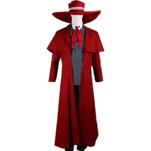 2016 New Vampire Hunter Cosplay Hellsing Alucard Costumes Cool Man Suit and High Cotton Content Long Coat Best Outfits