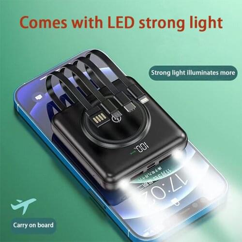 New Power Bank 20Ah TypeC Micro USB Fast Charging Powerbank LED Display Portable External Battery Charger For phone tablet