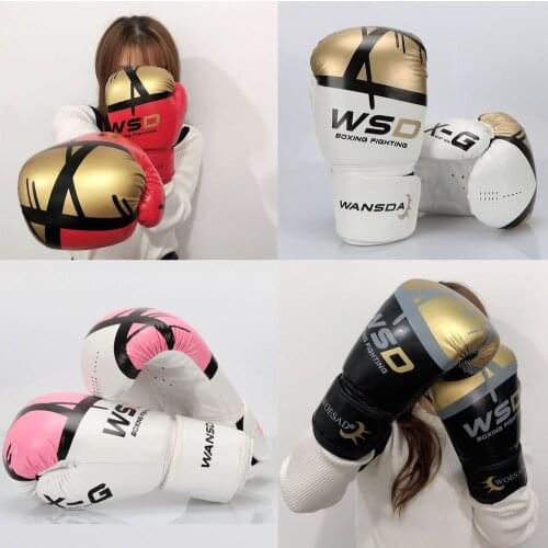 MMA Kick Boxing Gloves Men Women PU Karate Muay Thai Guantes De Boxeo Free Fight MMA Sanda Training Adult Kid Equipment 복싱 장갑
