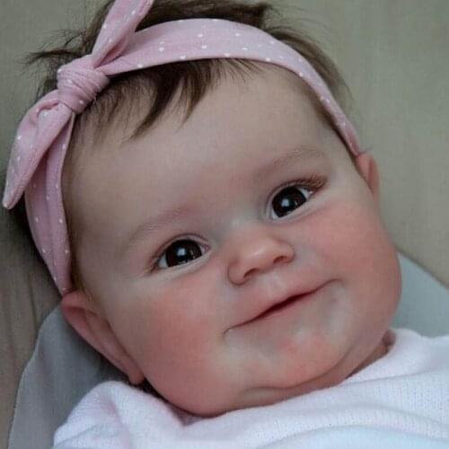 Realistic Baby Toddler Reborns Doll 20 inch Eye Opened Smiling Baby Toy Lifelike Newborn Dolls Infant Gift with Clothes