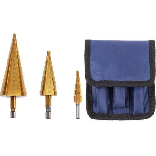 4 - 12 / 20 / 32mm HSS Straight Groove Step Drill Bit Titanium Coated Wood Metal High Speed Steel Hole Cutter Core Drilling Bit