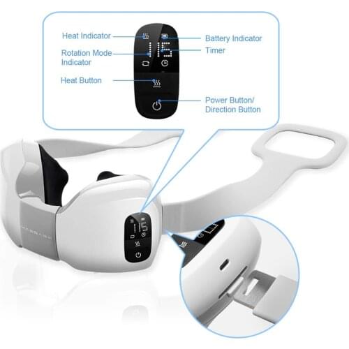 U Shape Electric Rechargeable Shiatsu Back Neck Shoulder Body Massager Infrared Heated Kneading Car/Home Massage