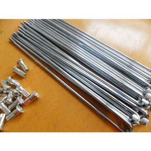 50pcs/lot bicycle spokes Steel + nipples Bicycle Accessories/Bicycle Spoke Silver 10K 10G Diameter 3mm Multiple styles available