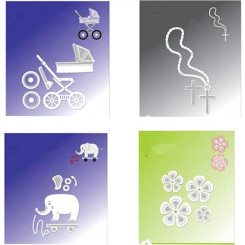 Cut Dies Shopping Cart Flowers Backpack Animals Hats Fashional Jeans Scrapbook Paper DIY Stencil Album Handcraft Embossing Mold