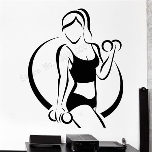 Wall Art Sticker Beautiful Body Decoration Bodybuilding Fitness Gym Poster Removeable Mural Vinyl Ornament Healthy LY421