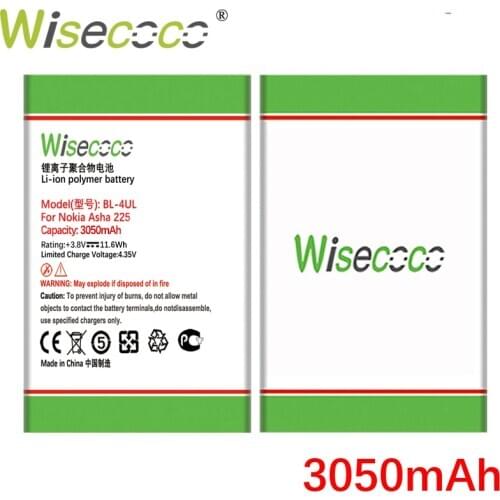 WISECOCO BL-4UL 3050mAh NEW Battery For NOKIA Asha 225 Asha225 Phone High quality battery