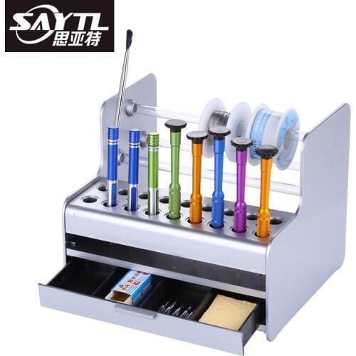 SAYTL Practical Plastic Storage Tool Box Electronic Components Screwdriver Screw Tweezers Toolbox Repair Tools Box