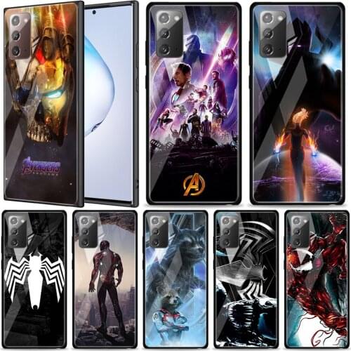 Marvellegends Iron Man Tempered Glass For Samsung Galaxy Note 20 Ultra 10 9 8 Plus Lite A70 A50 A40 A30 A20 A10 Phone Case