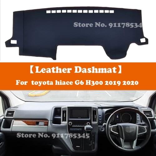 Suede Leather Dashmat Car-Styling Dashboard Cover Pad Sunshade Carpet Accessories For Toyota hiace G6 H300 2019 2020