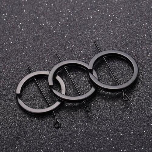 10Pcs/lot 25mm 28mm 30mm Black Color Metal Flat Round Blank Split Key Ring Holder for Keychain Keyfob DIY Jewelry Accessories