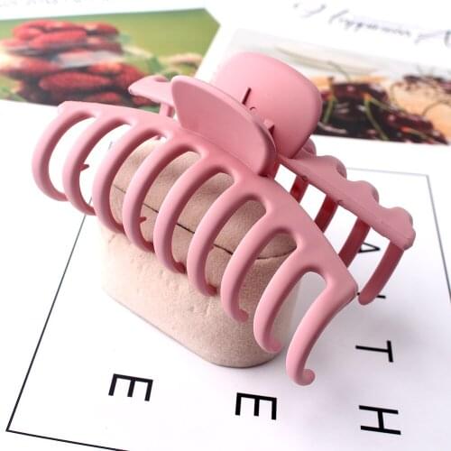 2020 grap Clip for Sweet Women 6 colors Plastic Hair Claw Large Size Hair Clamps Claw Clip Crab for Hair Accessories hair tools