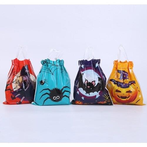 50 Pcs Halloween Candy Boxes Cute Gift Bag Trick or Treat Kids Gift Pumpkin Bat Candy Bags Halloween Party Decoration Packaging