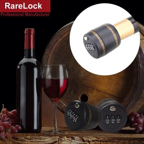 ABS Red Wine Bottle Combination Locks Password Wine Cork Bottle Stopper Preservation Device Rarelock a