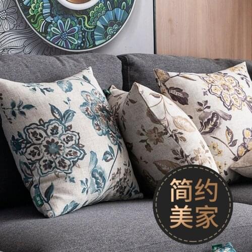30x50/40/45/50/60cm cotton linen flower pattern cushion cover vintage throw pillowcase decorative pillow cover