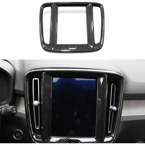 For Volvo XC40 2019 2020 2021 ABS Navigation Map GPS Display Trims Frame Screen Cover Decorate Accessories