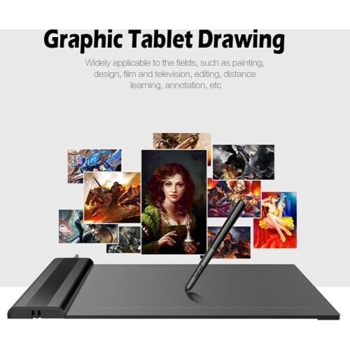 Graphic Handwriting Tablet Drawing Tablet with Drawing Pen Digital Art Pad 6x4 inch GK99