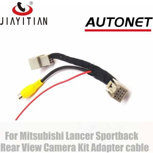 JIAYITIAN Rear view Camera RCA Video Plug Adapter Cable For Mitsubishi Lancer Sportback 2009~2019 With Factory Monitor Head Unit