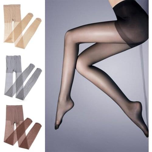 New Fashion Women Sexy Tights Elastic Silk Stockings Solid Color Stockings Pantyhorse Sexy Nylon Stockings Legs Female Hosiery
