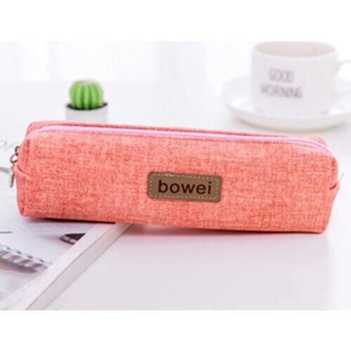 Creative pencil bag canvas Korea large capacity pencil case Student female simple pencil case Pencil bag